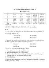 Đề kiểm tra Bài 18 đến 23 môn Lịch sử Lớp 12